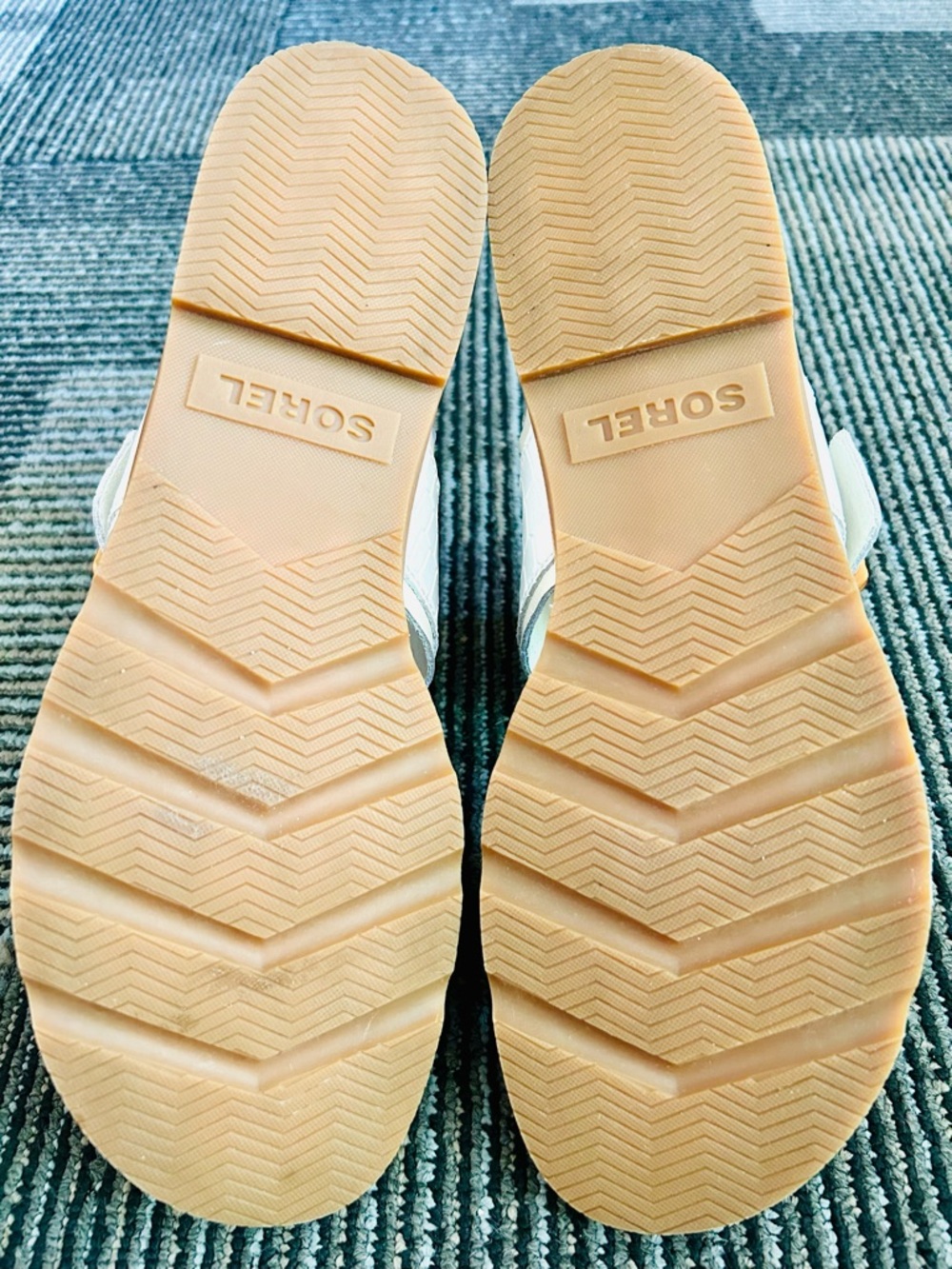 Sorel White Chalk Gum Ella III Slingback Flat Sandals, size 9 EU 40 - Picture 9 of 11